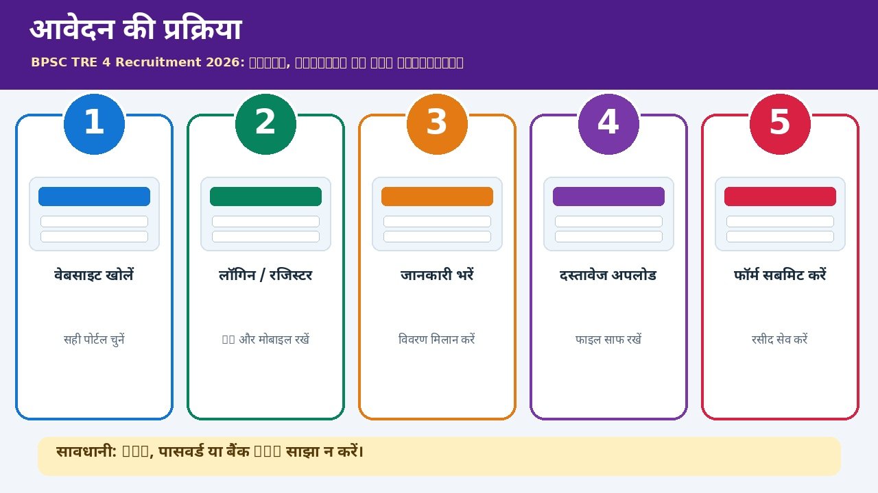 BPSC TRE 4 भर्ती प्रक्रिया के स्टेप्स
